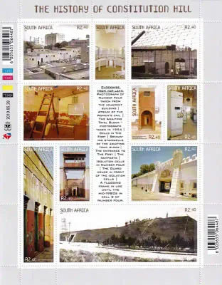 South Africa 2010 History of Constitution Hill (ss/10v) - MNH(**)