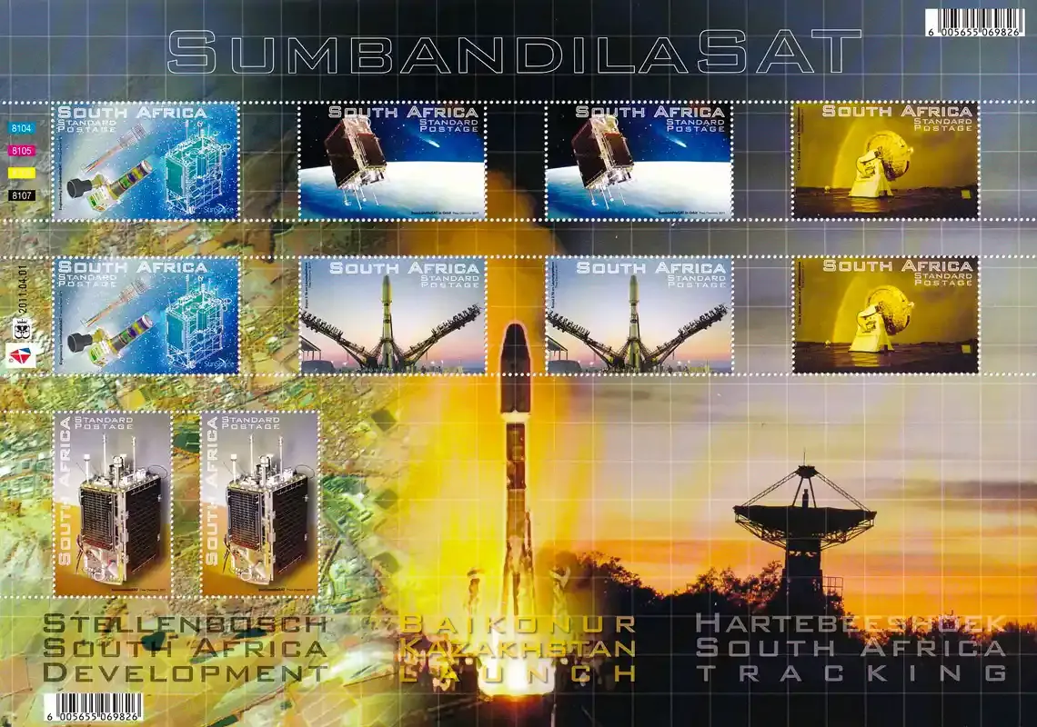South Africa 2011 Sumbandila Satellite (ss/10v) - MNH(**)