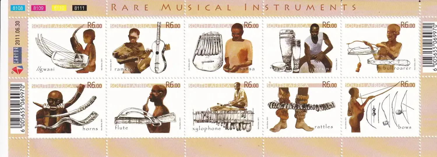 South Africa 2011 Musical Instruments (ss/10v) - MNH(**)
