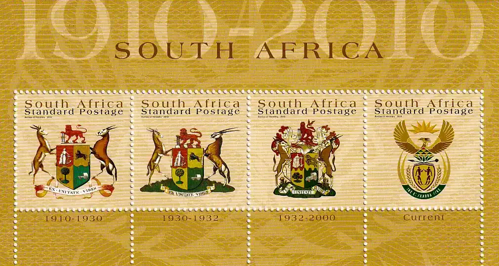 South Africa 2010 South Africa Union 100th Anniv (ss/4v) - MNH(**)