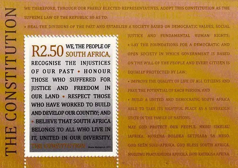South Africa 2011 South African Constitution (ss) - MNH(**)