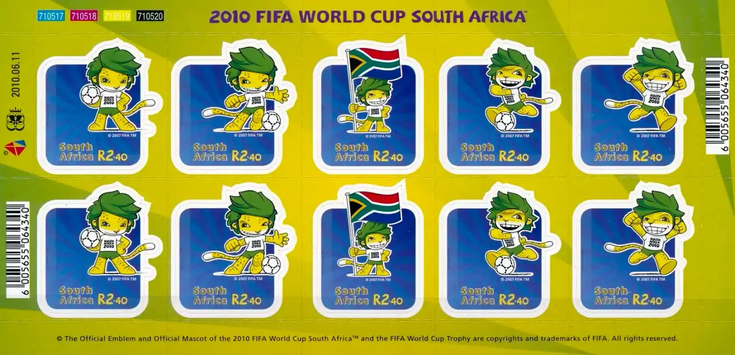 South Africa 2010 World Cup Soccer: South Africa (sa) (ss/10v) - MNH(**)