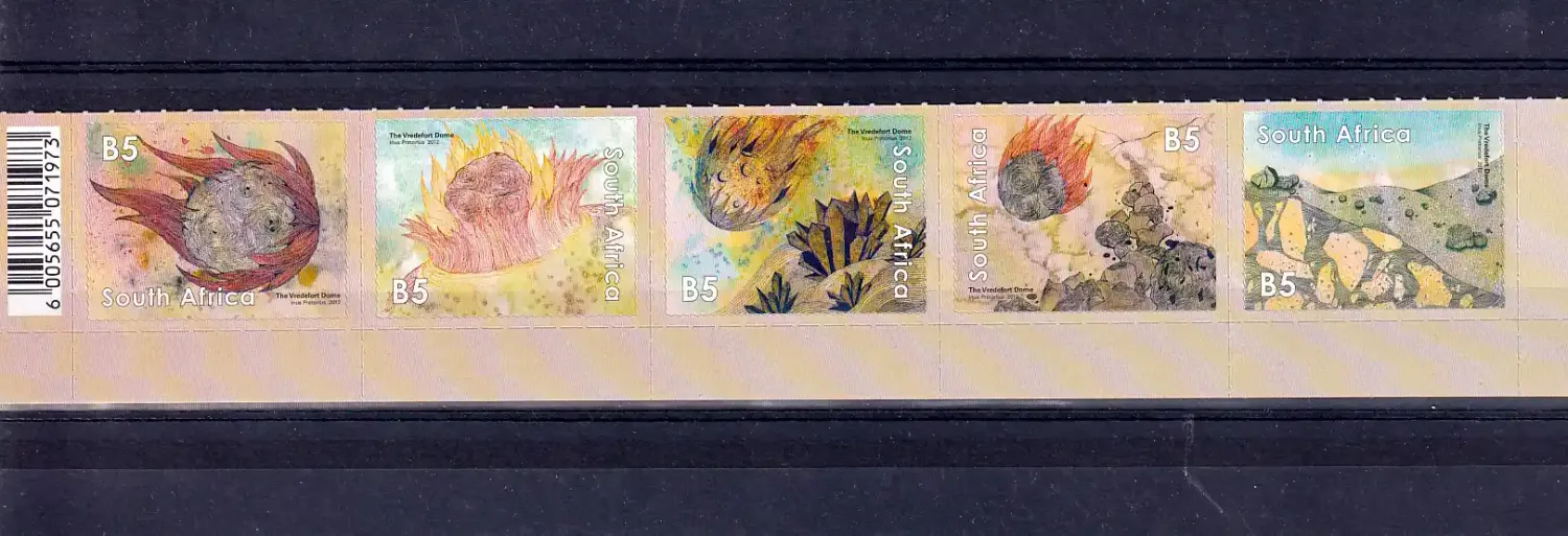 South Africa 2012 Heritage Sites/Vredefort Dome (sa) (s/5v) - MNH(**)