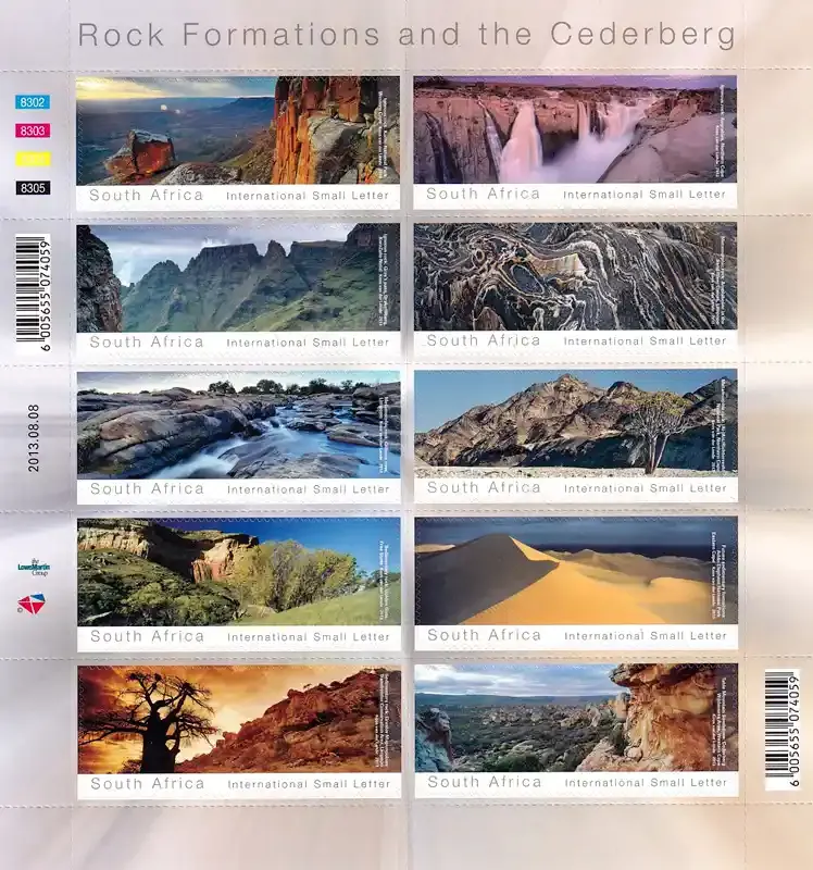 South Africa 2013 Cederberg Wilderness/Rock Formations (sa) (ss/10v) - MNH(**)