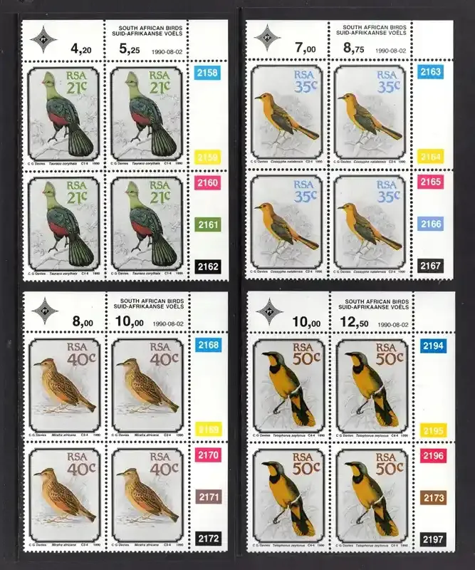 South Africa 1990 Birds (C/Blocks) - MNH(**)