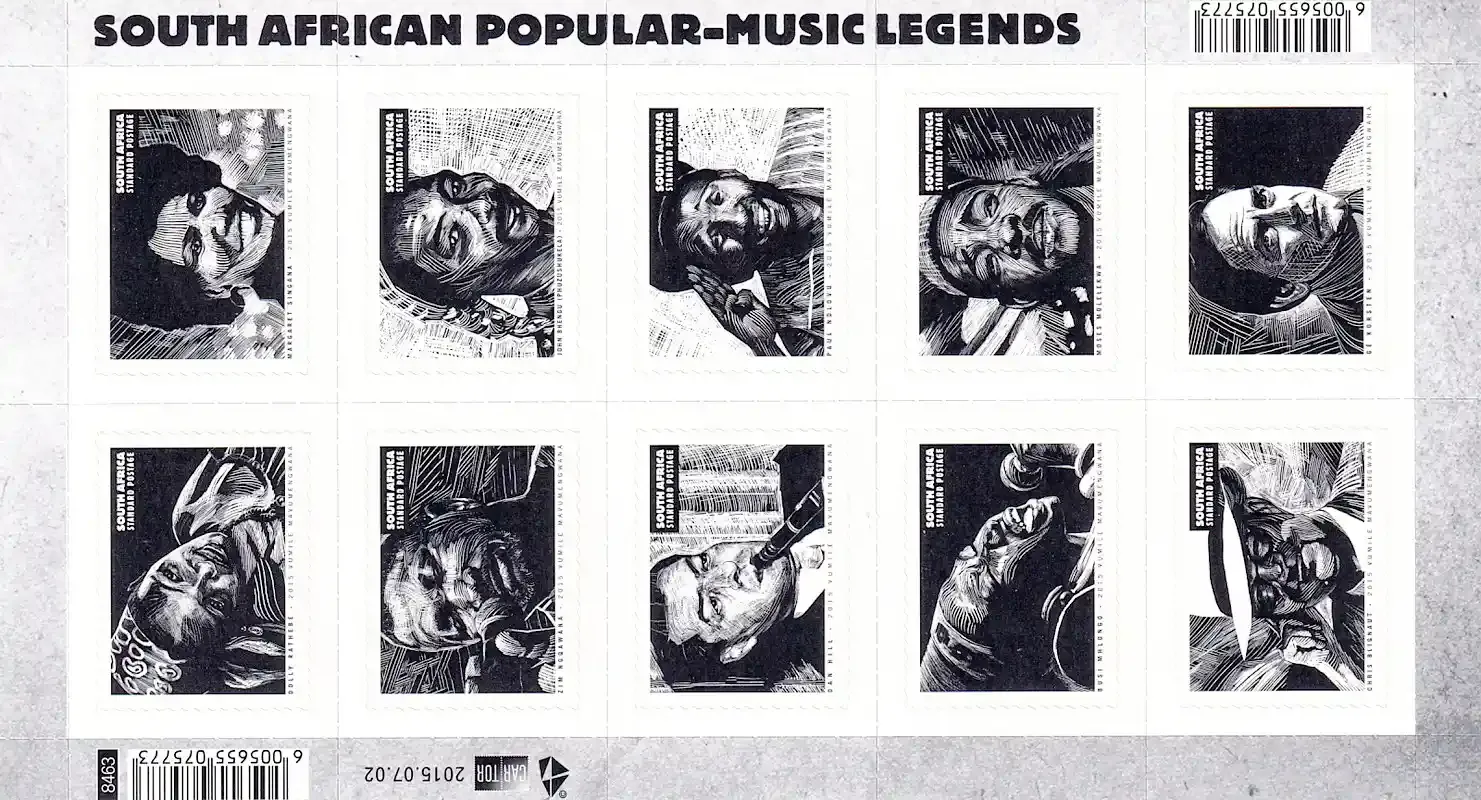 South Africa 2015 Music Legends of South Africa II (ss/10v) - MNH(**)