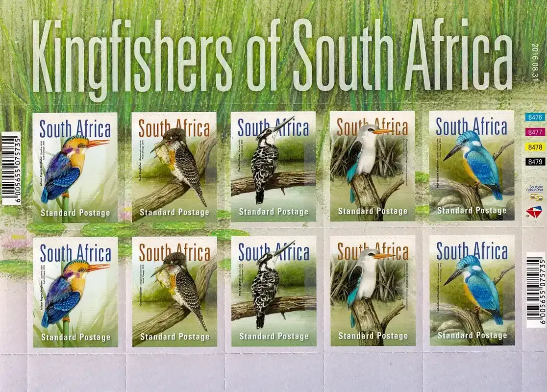 South Africa 2016 Birds/Kingfishers of South Africa (sa) (ss/10v) - MNH(**)