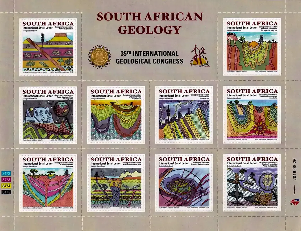 South Africa 2016 Geological Congress (sa) (ss/10v) - MNH(**)