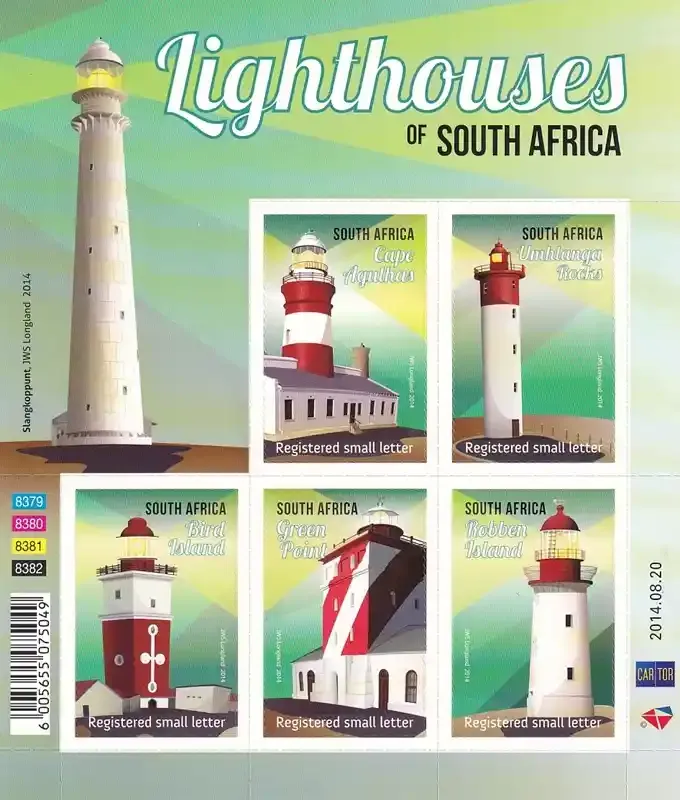 South Africa 2014 Lighthouses of SA (sa) (ss/5v) - MNH(**)