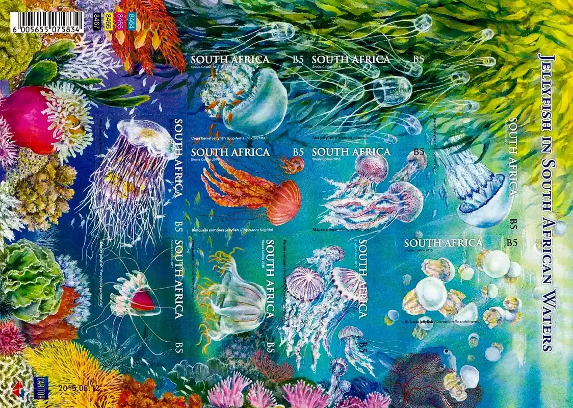 South Africa 2015 Jellyfish (sa) (ss/10v) - MNH(**)