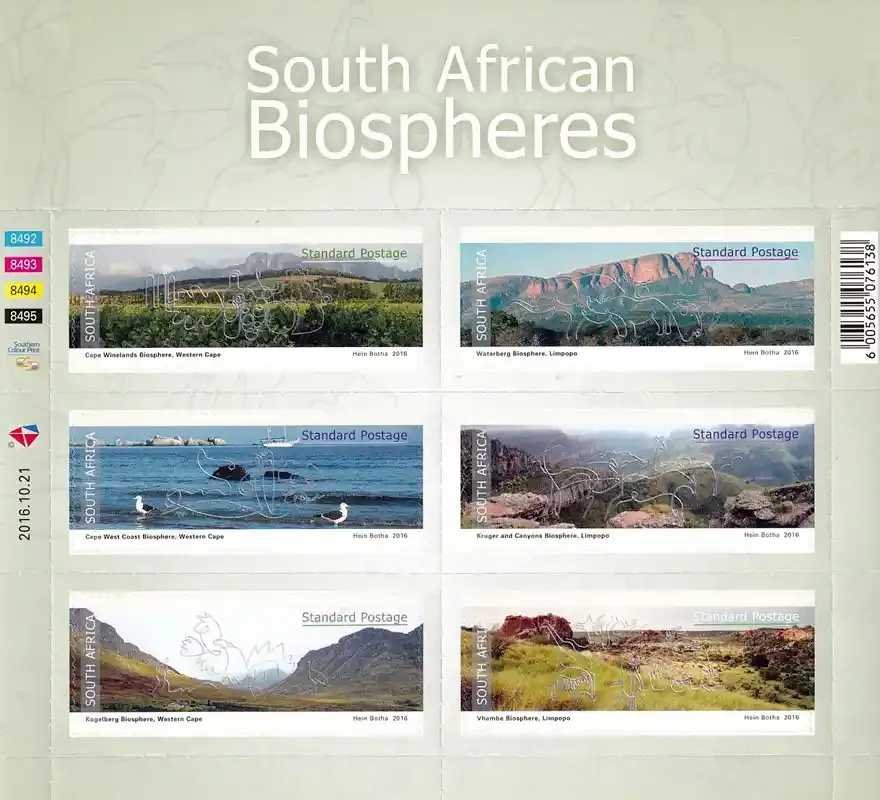 South Africa 2016 Biospheres (sa) (ss/6v) - MNH(**)