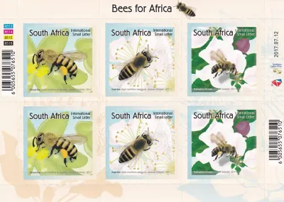 South Africa 2017 Bees (sa) (ss/6v) - MNH(**)