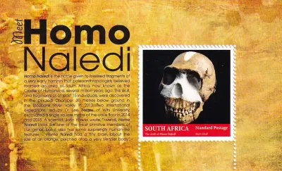 South Africa 2017 Homo Naledi Skull (ss) - MNH(**) South Africa 2017 Homo Naledi Skull (ss) - MNH(**)