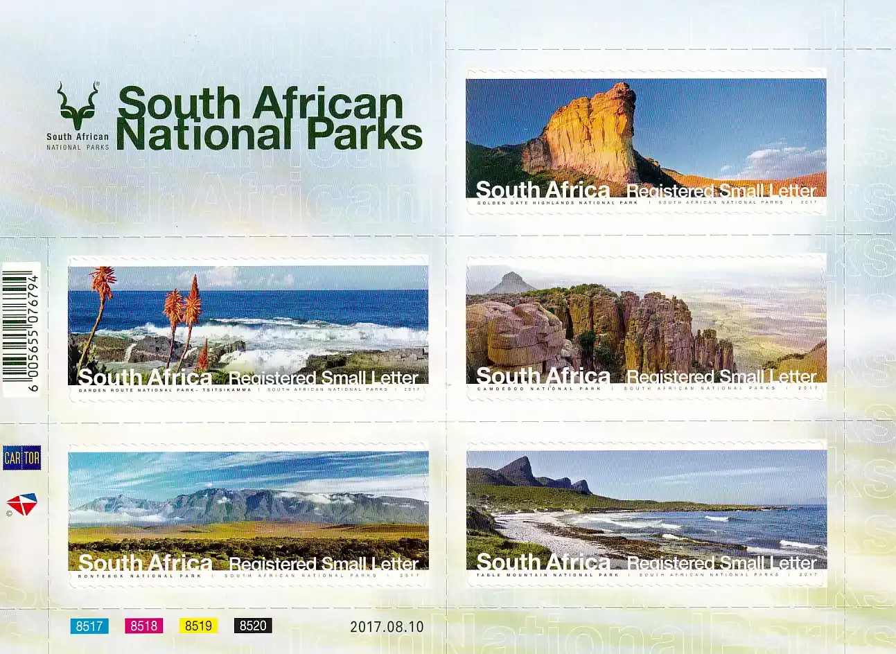 South Africa 2017 National Parks #4 (vs/5v) - MNH(**)