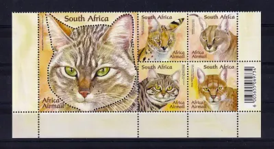 South Africa 2011 Small Wild Cats, Mammals (v5) - MNH(**) South Africa 2011 Small Wild Cats, Mammals (v5) - MNH(**)