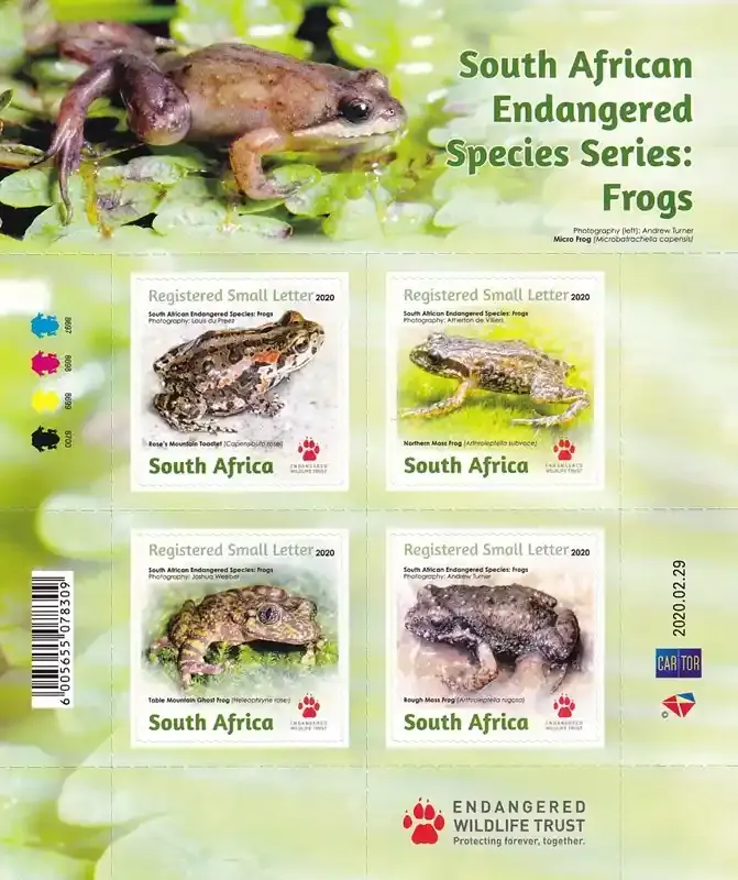 South Africa 2020 Endangered Species: Frogs (ss/5v) - MNH(**)