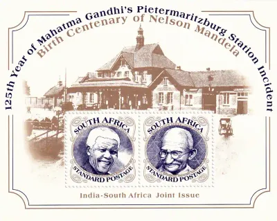 South Africa 2018 N.Mandela/Mahatma Gandhi/Joint PAPU (ss) - MNH(**) South Africa 2018 N.Mandela/Mahatma Gandhi/Joint PAPU (ss) - MNH(**)