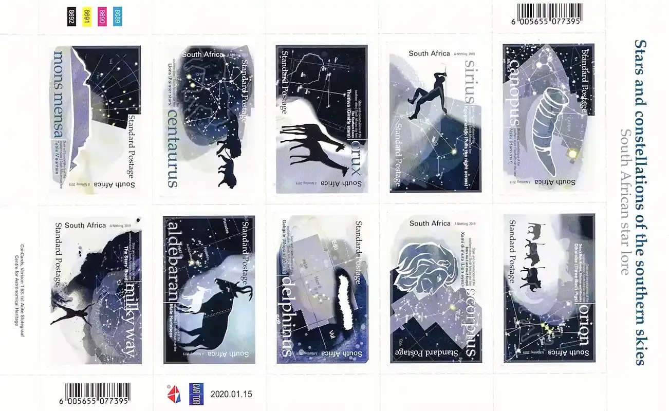 South Africa 2020 Stars &amp; Constellations (ss/10v) - MNH(**)