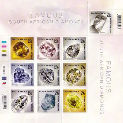 South Africa 2019 Famous South African Diamonds (ss/10v) - MNH(**)