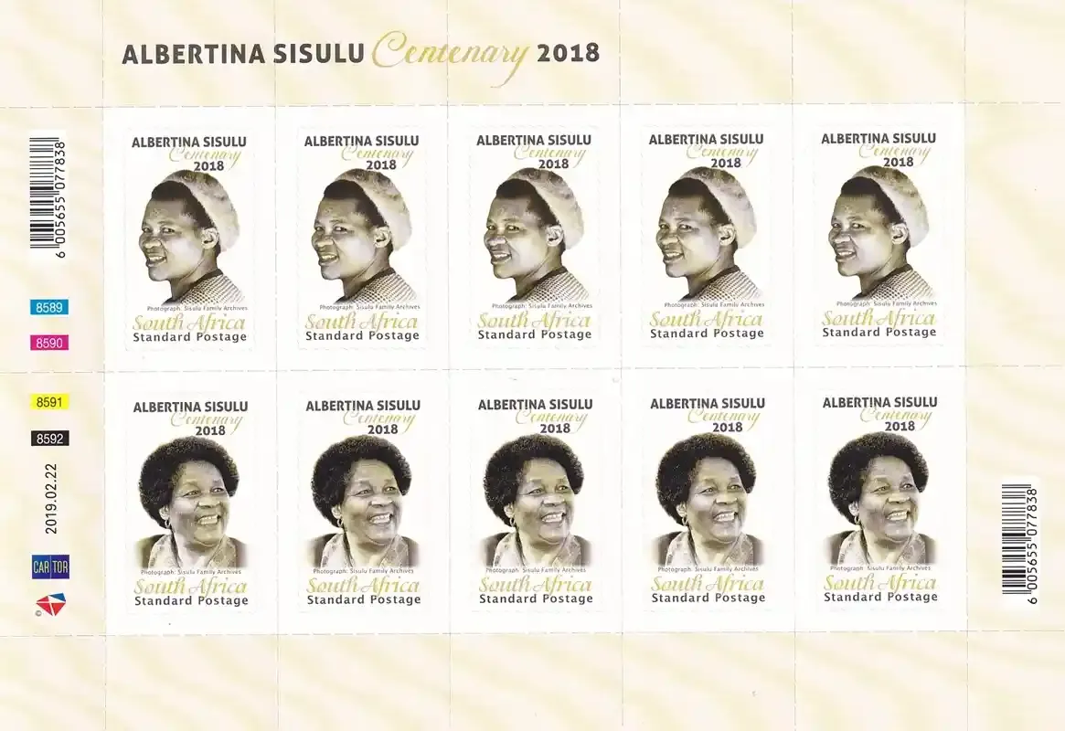 South Africa 2019 A.Sisulu (s/10v) - MNH(**)