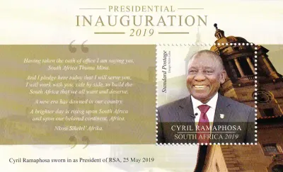 South Africa 2019 C.Ramaphosa/Presidential Inauguration (ss) - MNH(**) South Africa 2019 C.Ramaphosa/Presidential Inauguration (ss) - MNH(**)