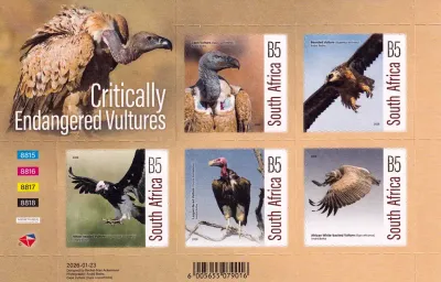 South Africa 2026 Vultures for Africa, Birds (ss/6v) -MNH(**)