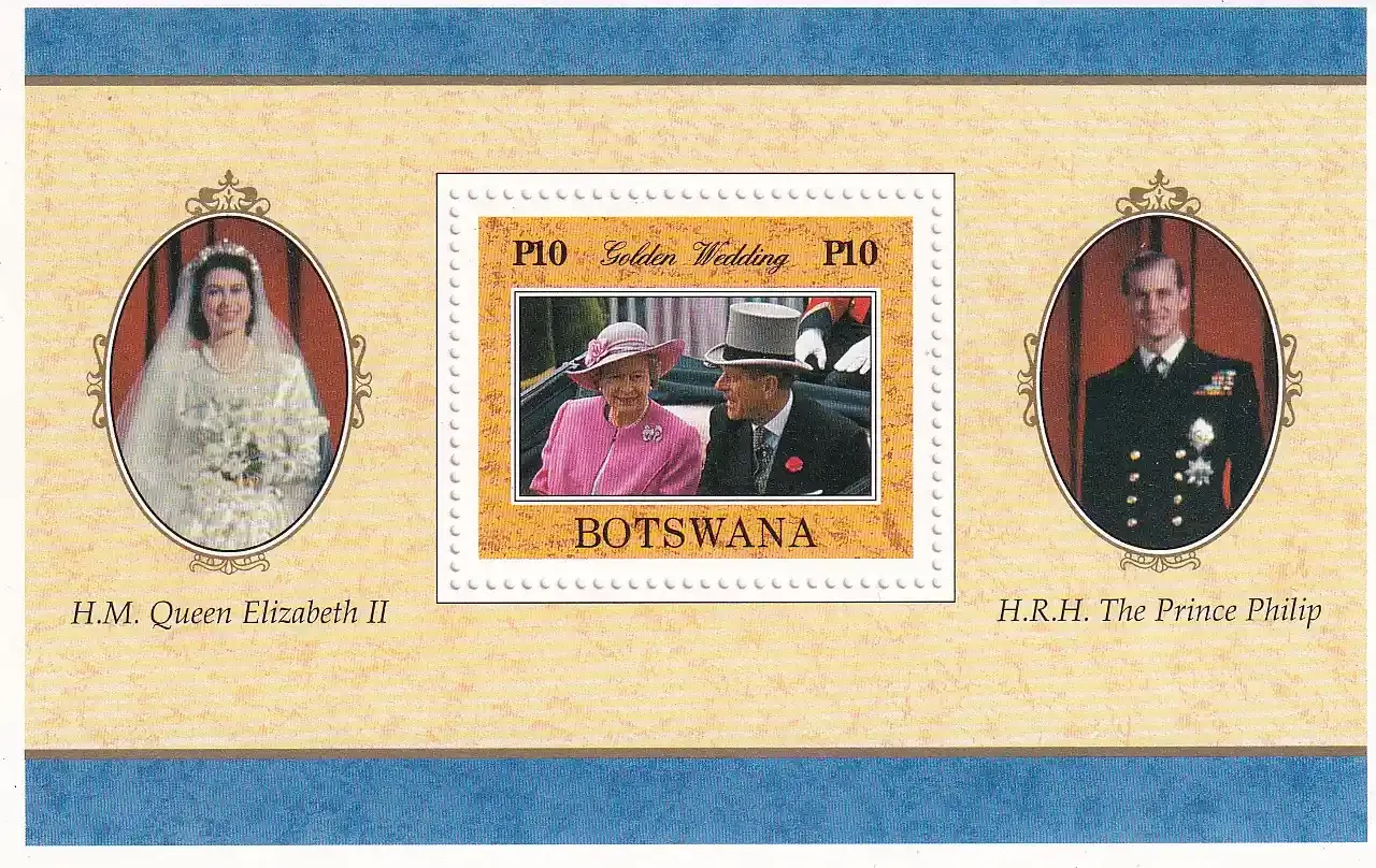 Botswana 1997 QEII Golden Wedding Anniversary (ss)-MNH(**)