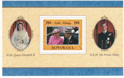 Botswana 1997 QEII Golden Wedding Anniversary (ss)-MNH(**)