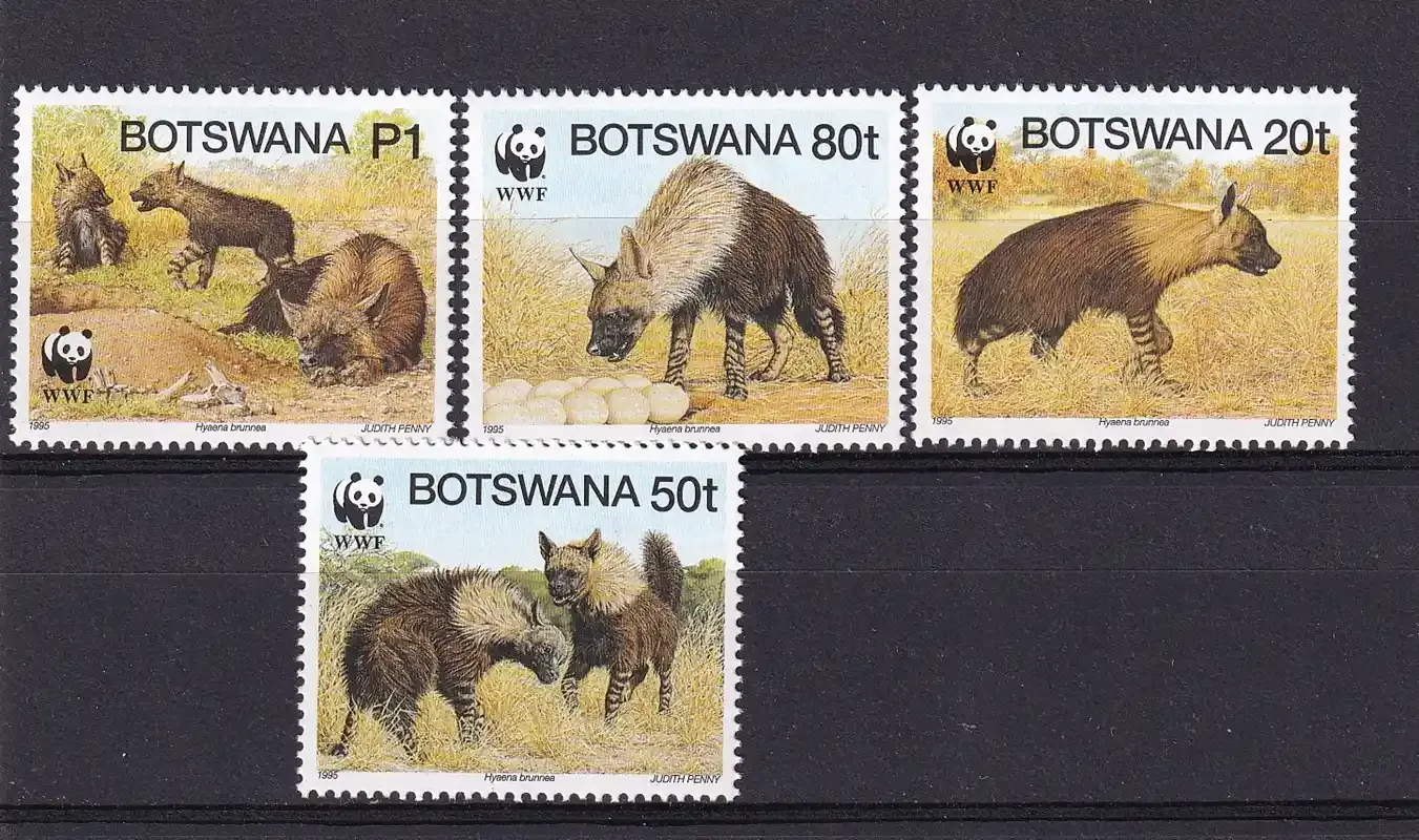 Botswana 1995 WWF/Brown Hyena (s/4v)-MNH(**)