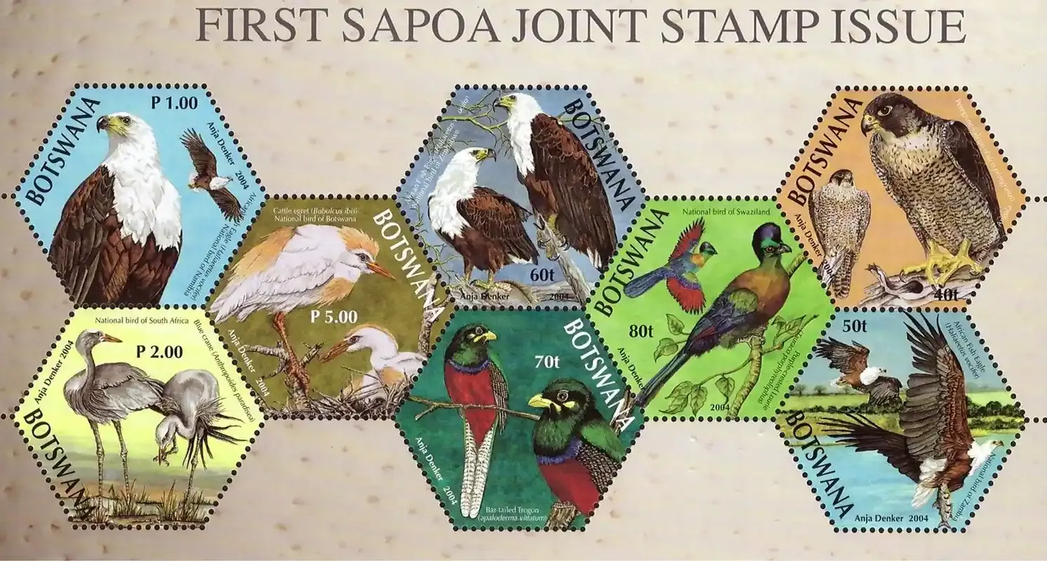 Botswana 2004 SAPOA #1/Birds (ss/8v)-MNH(**)