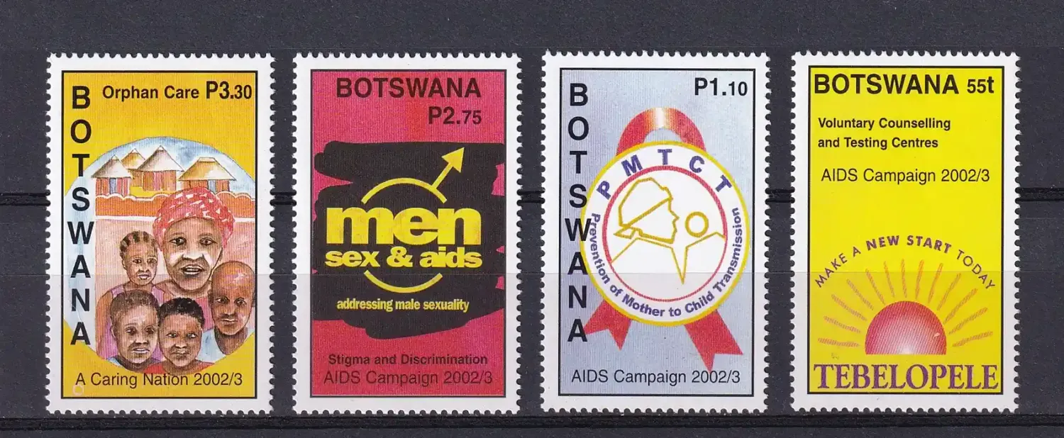 Botswana 2002 AIDS Awareness-MNH(**)