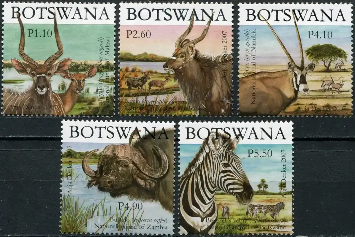 Botswana 2007 SAPOA #2/National Wildlife-MNH(**)