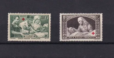 France 1940 Charity Stamps, Red Cross MNH (**) France 1940 Charity Stamps, Red Cross MNH (**)