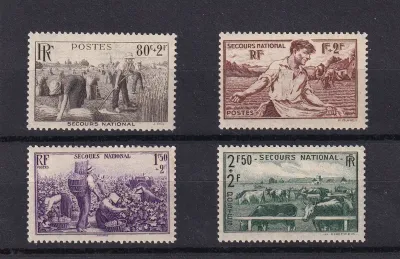 France 1940 Charity Stamps, MNH (**) France 1940 Charity Stamps, MNH (**)