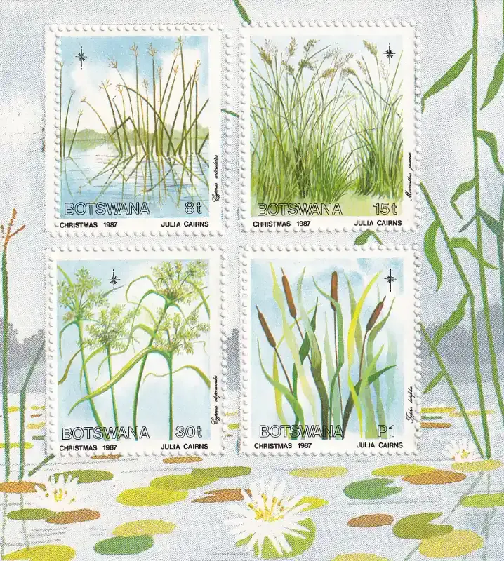 Botswana 1987 Christmas/Grasses (ss/4v)-MNH(**)