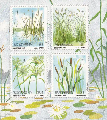 Botswana 1987 Christmas/Grasses (ss/4v)-MNH(**)