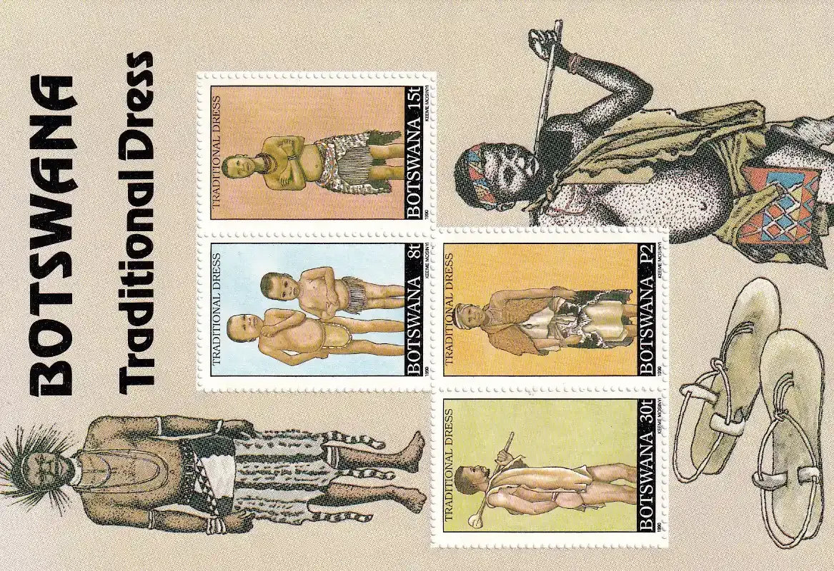 Botswana 1990 Traditional Dress (ss/4v)-MNH(**)