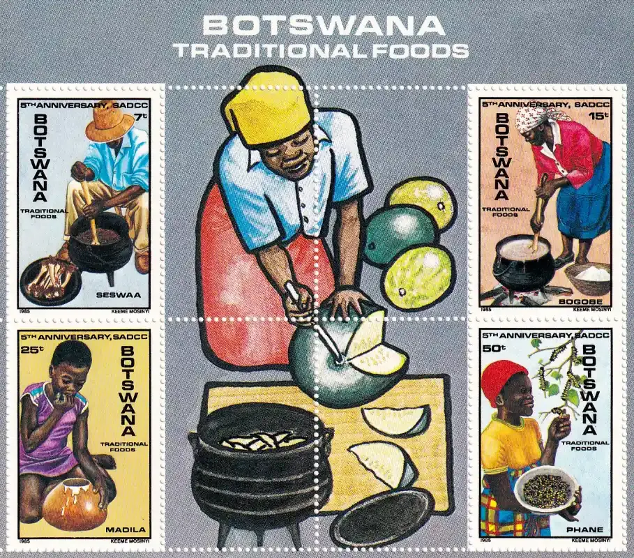 Botswana 1985 Development Conference, Traditional Foods (ss/4v)-MNH(**)
