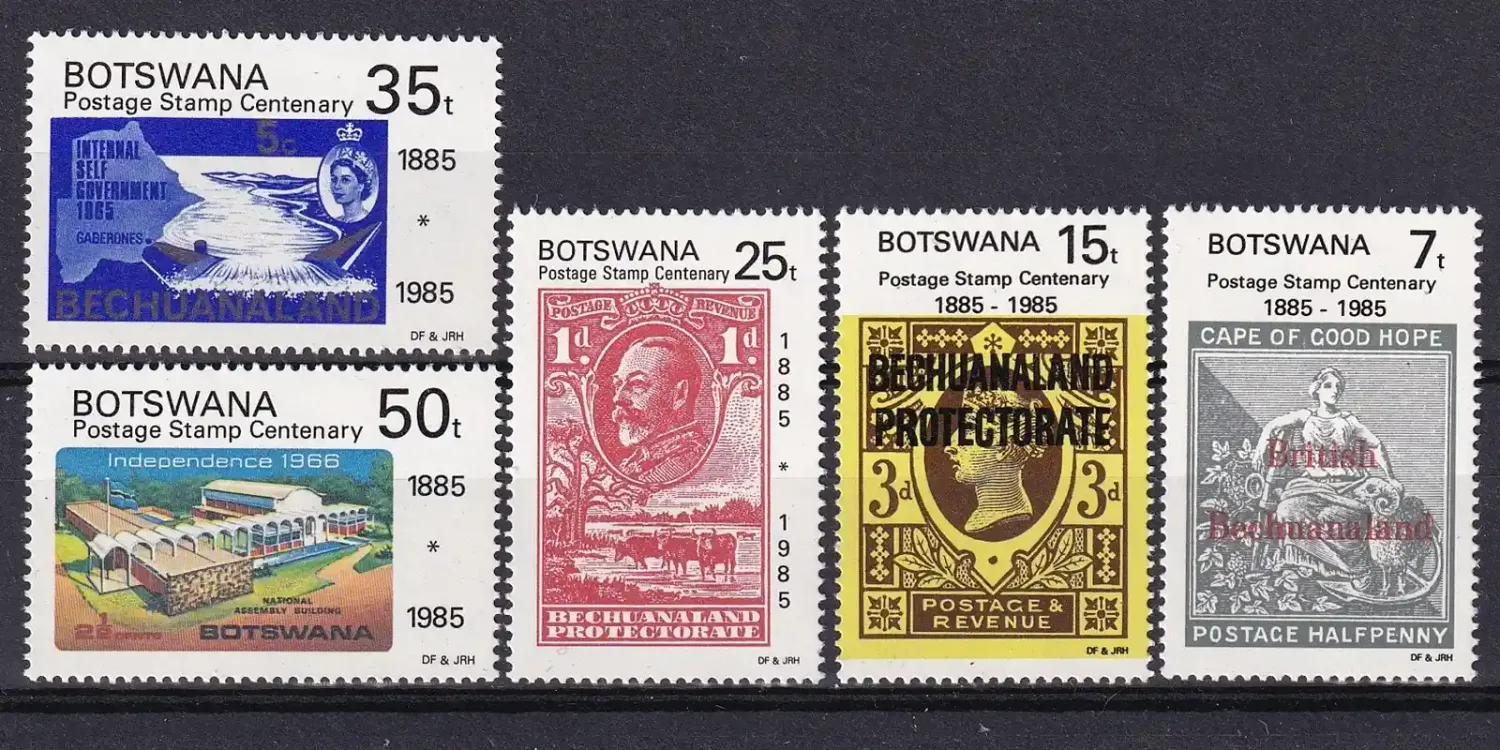 Botswana 1985 Stamp Centenary, First Bechuanaland Stamps-MNH(**)