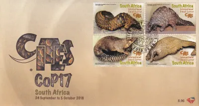 South Africa 2016 Endangered Species/CITES Meeting FDC South Africa 2016 Endangered Species/CITES Meeting FDC
