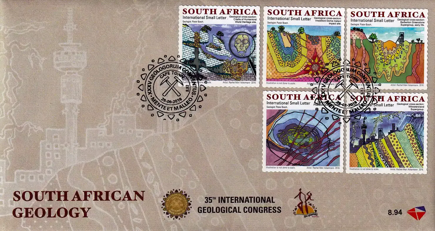 South Africa 2016 Geological Congress. FDC x 2