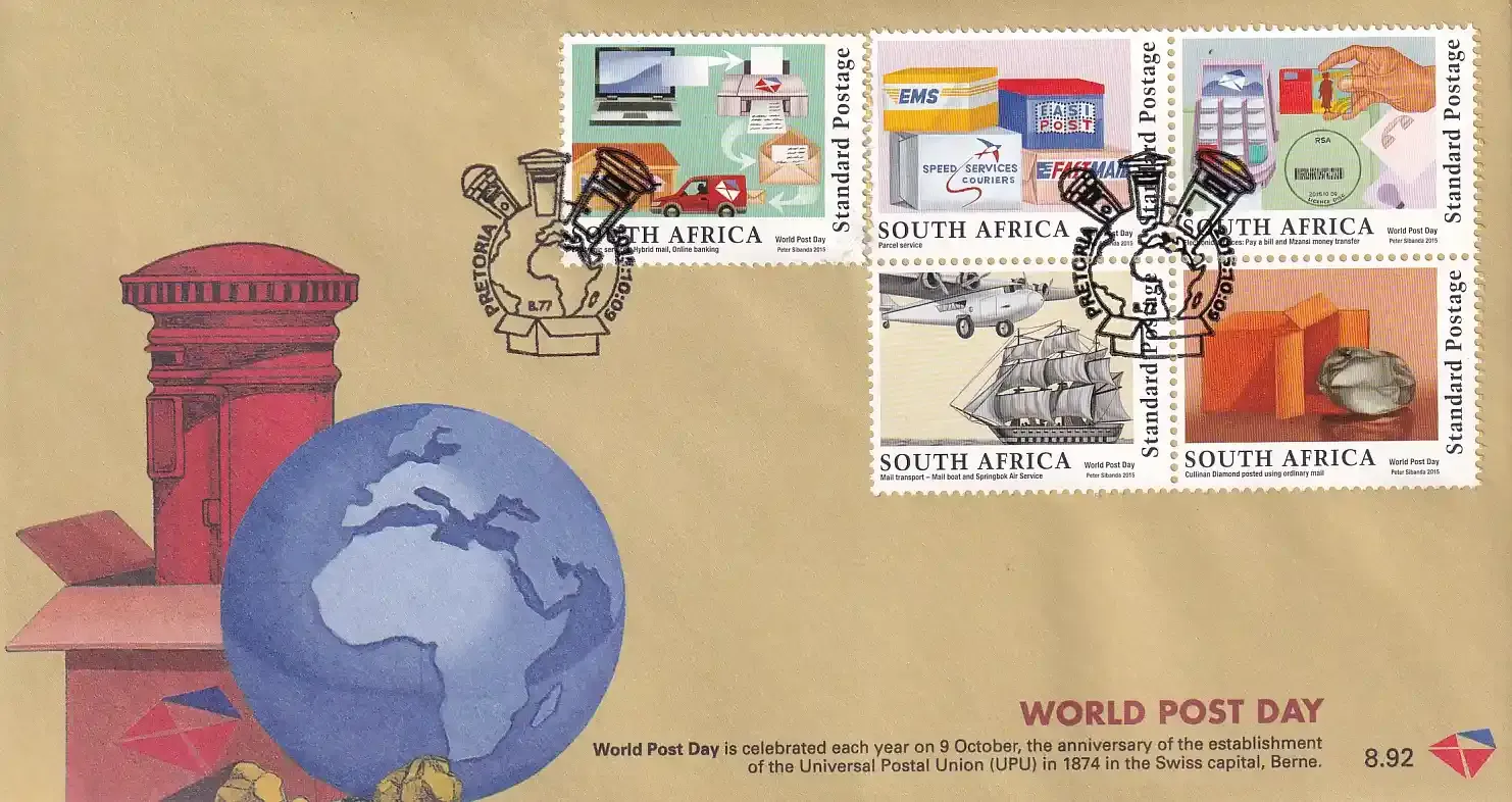 South Africa 2015 World Post Day, FDC