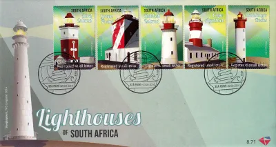 South Africa 2014 Lighthouses of SA, FDC