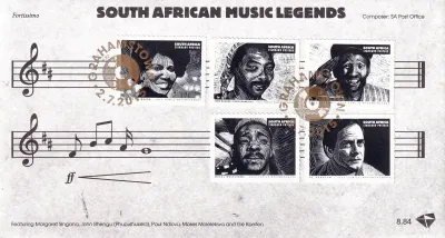 South Africa 2015 Music Legends of South Africa #2, FDC x 2