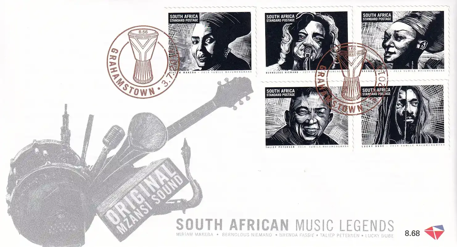 South Africa 2014 Music Legends of South Africa #1, FDC x 2