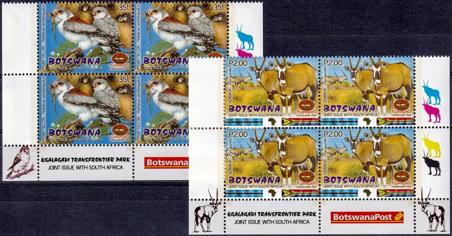 Botswana 2001 Park Wildlife, Joint Issue with South Africa (C/Blocks)-MNH(**)