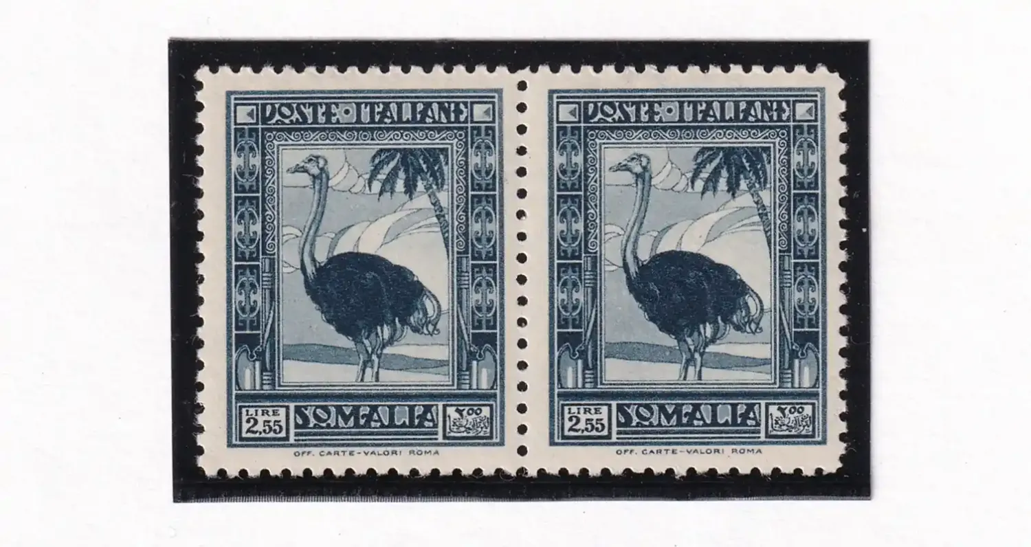 Italian Somaliland 1932 Local Motives, Bird Ostrich. MNH