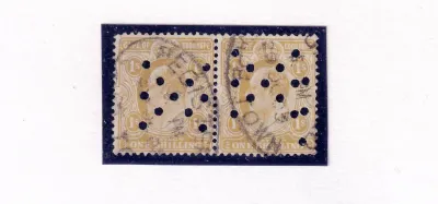 Cape of Good Hope 1904 (Official) Pierced "M". VFU Cape of Good Hope 1904 (Official) Pierced "M". VFU