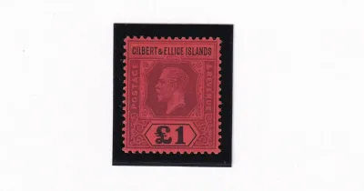 Gilbert and Ellice Islands 1912 King George V (KGV) £1 top value. VLH Gilbert and Ellice Islands 1912 King George V (KGV) £1 top value. VLH