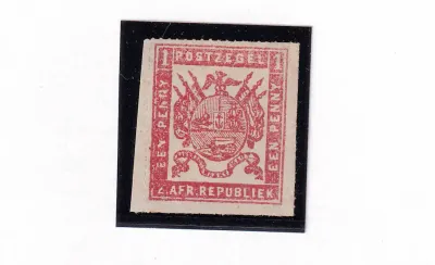Transvaal 1874 SACC 37, 1d pale brick-red. MLH(*) Transvaal 1874 SACC 37, 1d pale brick-red. MLH(*)